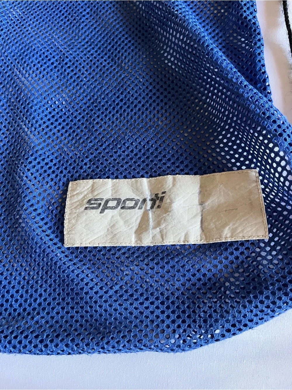Sporti Blue Mesh Drawstring Swim Gear Bag Backpack 14x28 Wet/Dry Travel Sack